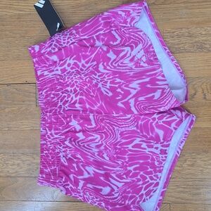 ADIDAS BRAND SIGNATURE GIRL'S LIGHT PURPLE & PINK ATHLETIC SHORTS SIZE MEDIUM